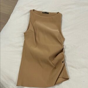 Zara Tan Sleeveless Top